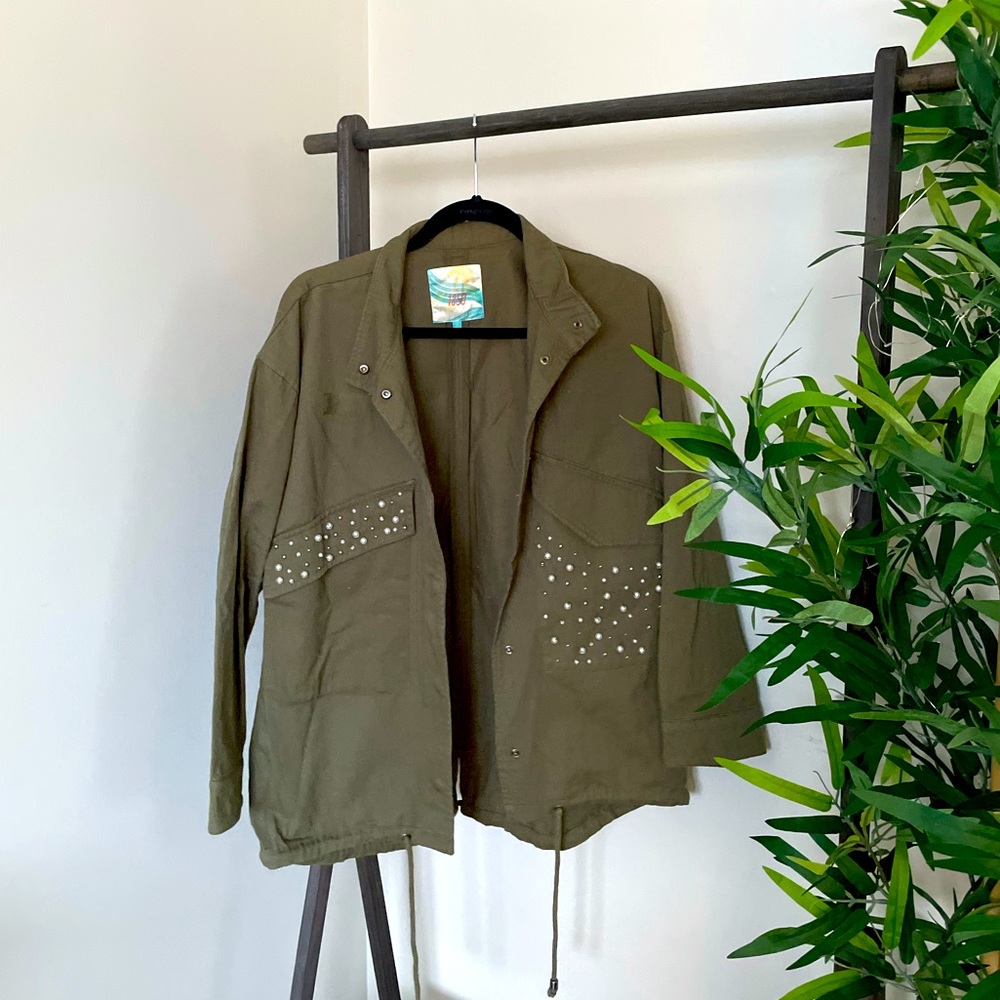 Green Jacket w/ Pearl Detailing